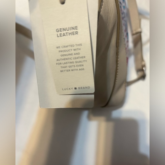 Lucky Brand genuine leather & fabric handbag NWT - Picture 8 of 10